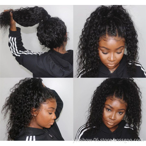 cheap 100% Virgin brazilian Hair Curly Front Lace Wig Hd Transparent Film Thin Swiss Lace Wholesale Lace Wigs Vendor